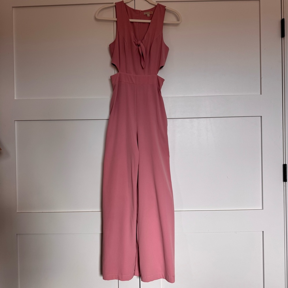 Elegant Pink Sleeveless Jumpsuit